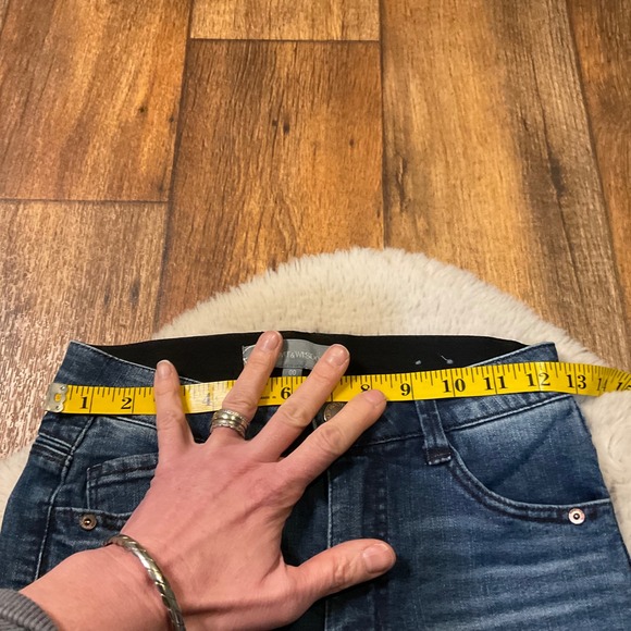 Wit‎ & Wisdom Denim Jeans Size 00 Comfort Band Raw Hem Bootcut Dark Wash Womens - Picture 4 of 9